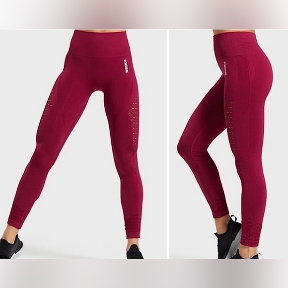 ‼️SOLD‼️ Gymshark Energy+ Seamless Leggings - Beet - Picture 1 of 6